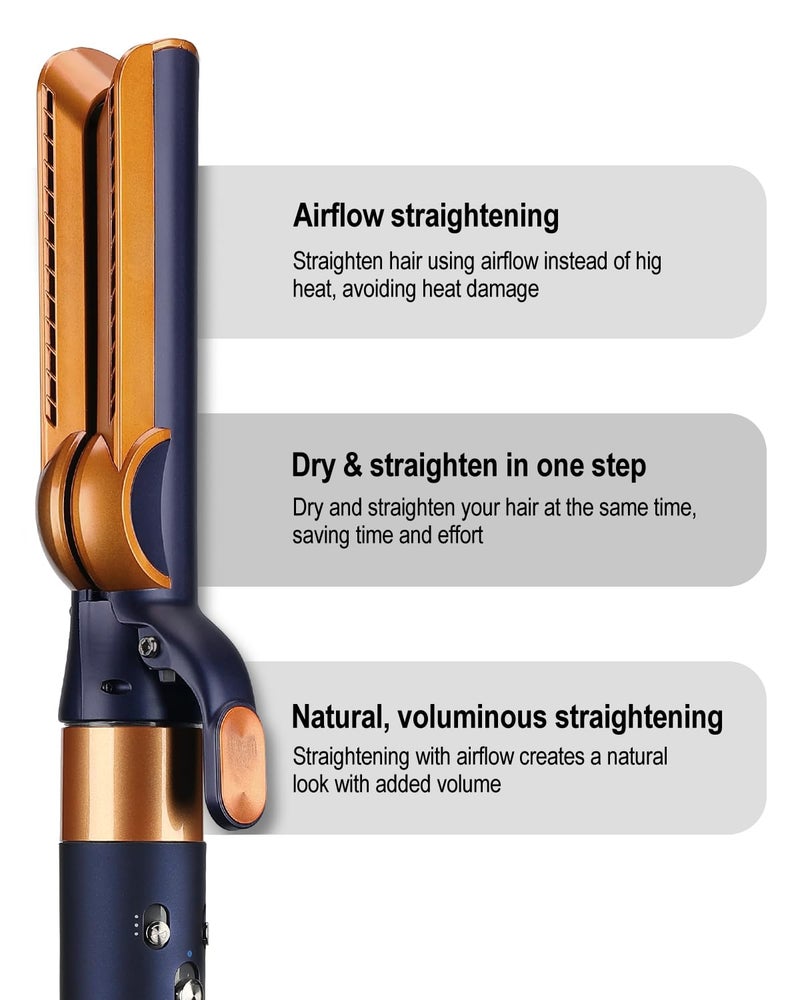 TEXOVYRAX Airflow attachment compatible with Dyson Airwrap Multi-Styler, No heat damage for Natural Straight Styling, fits HS01 HS05 i.d. Prussian Blue - Image 3